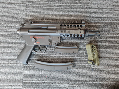 Galaxy AEG Submachine Gun with Stock (Metal Gearbox - Black - G5M)
