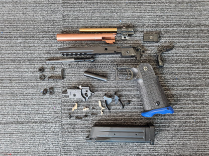 Army JW3 Baba Yaga Gas Blowback Pistol (Full Metal - Two-Tone Blue - R601-RED)