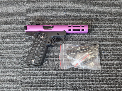 WE Galaxy 1911 Gas Blowback Pistol (Black Frame - Purple Slide)