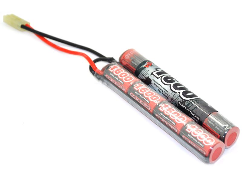 9.6V 1600mAh 2/3A NiMH Mini Cranestock (4 + 4) (Mini-Tamiya) Battery