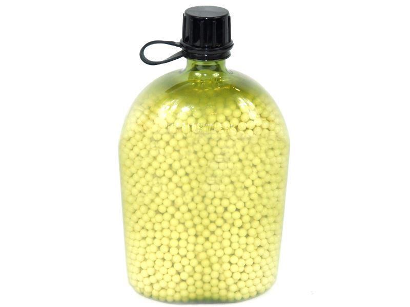 Big Foot Diamond Precision 0.20G White BB Pellets (5000 Rounds - Water/BB Canteen Bottle - Tan/Yellow)