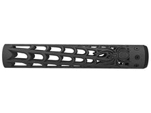 Unique ARs CNC Machined Spider Web Handguard for AR15 Pattern Rifles (Black - 12" - With Airsoft Barrel Nut)