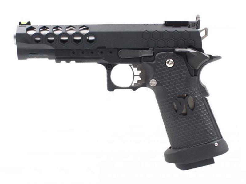 Armorer Works Custom Hex Cut GBBP (Black Slide - Black Frame - AW-HX2502)
