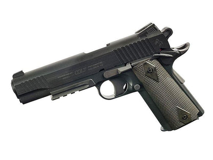Colt 1911 (Rail) Co2 Pistol (Black - Fixed Metal Slide - Cybergun - 180314)