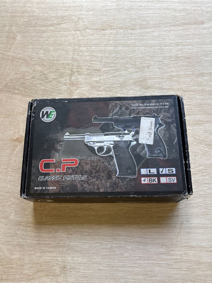 [Boneyard] WE WW2S with Silencer Gas Blowback Pistol (Black) - No mag - no silencer - box damaged