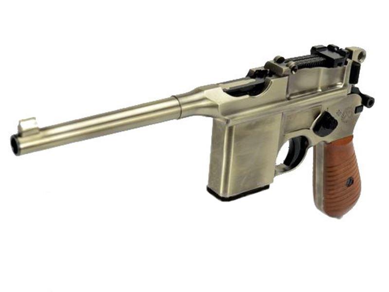 WE 712 Gas Pistol (with Stock & Case in 1 - Silver - WE-712)
