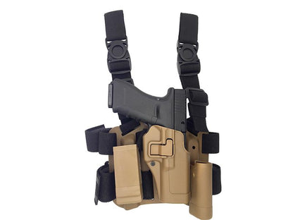 Big Foot Holster 17/18/19 with Two Pouches (Hard - Tan)