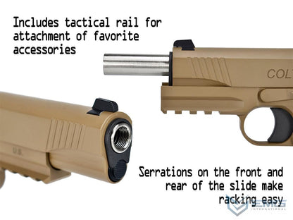 Colt M45A1 FDE Gas Blowback Pistol (EMG/Army - R48-1)