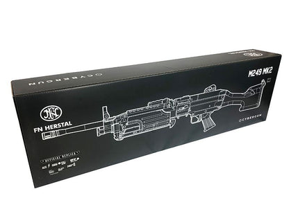 FN Herstal Minimi M249 MK2 with Sound Control Drum Magazine (Hard Stock - AK-249-MK2 - Black)