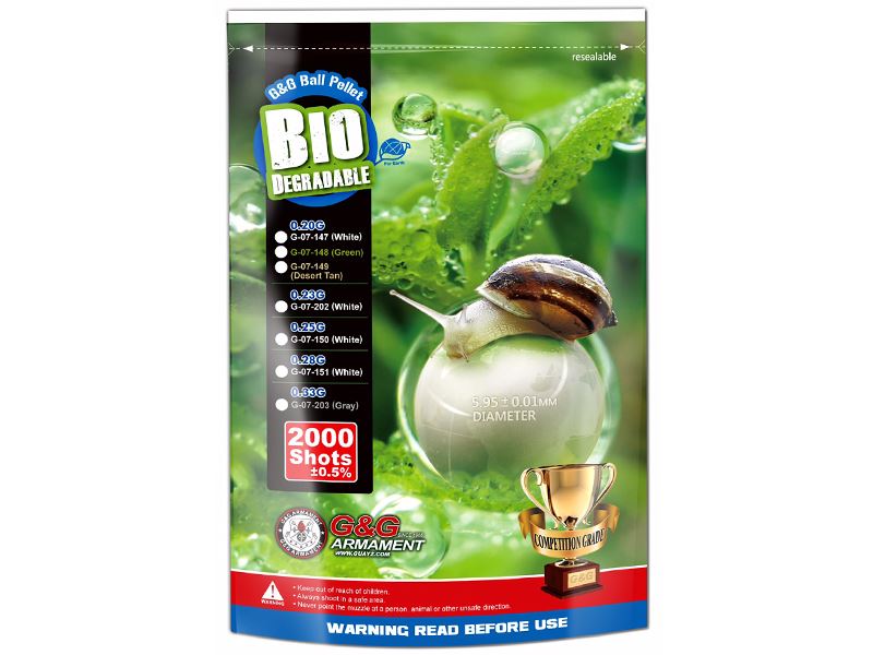 G&G Competition Grade Bio. 0.20g BB's (2000) (G-07-147)