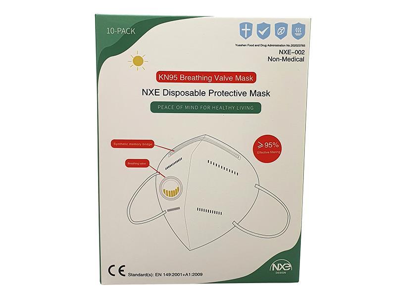 NXE KN95 Disposable Valve Mask (10pcs - Box Packed - 0% VAT)