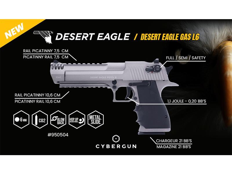Desert Eagle L650AE Co2 Blowback Pistol (FULLY AUTO. - Cybergun - KWC - Dual Tone - 950503)
