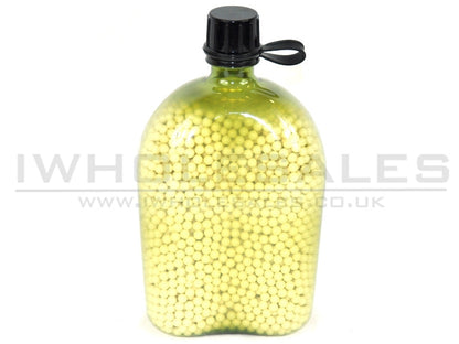 Big Foot Diamond Precision 0.23G White BB Pellets (5000 Rounds - Water/BB Canteen Bottle - Tan/Yellow)