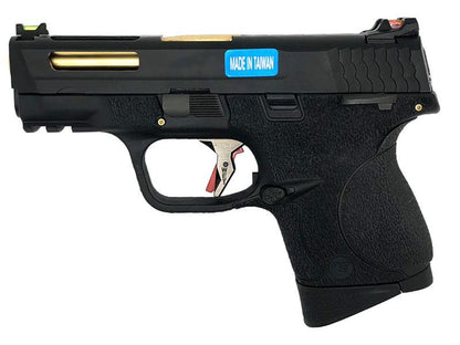 WE Custom Big Bird Black (Black Slide and Gold Barrel - Cut Slide - Compact)
