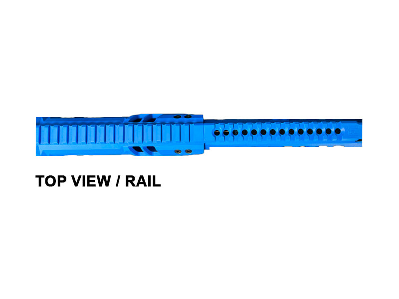 EMG F1 Firearms SBR AEG Rifle with RS-3 Stock (Silver Edge Gearbox/eSE Electronic Trigger - Blue - eSBR-BLS-3)