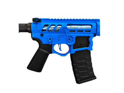 EMG F1 Firearms SBR AEG Rifle with RS-3 Stock (Silver Edge Gearbox/eSE Electronic Trigger - Blue - eSBR-BLS-3)