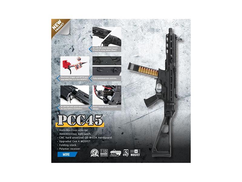 G&G PCC45 AEG SMG (Black - EGC-PCC-045-BNB-NCM)