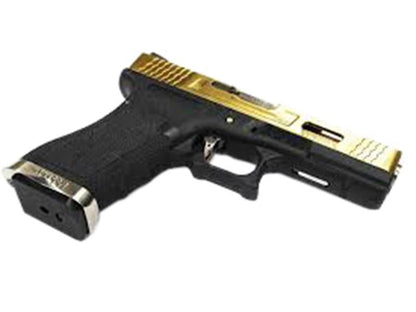 WE 17 Series Custom GBBP (Gold Slide - Black Frame - Silver Barrel)
