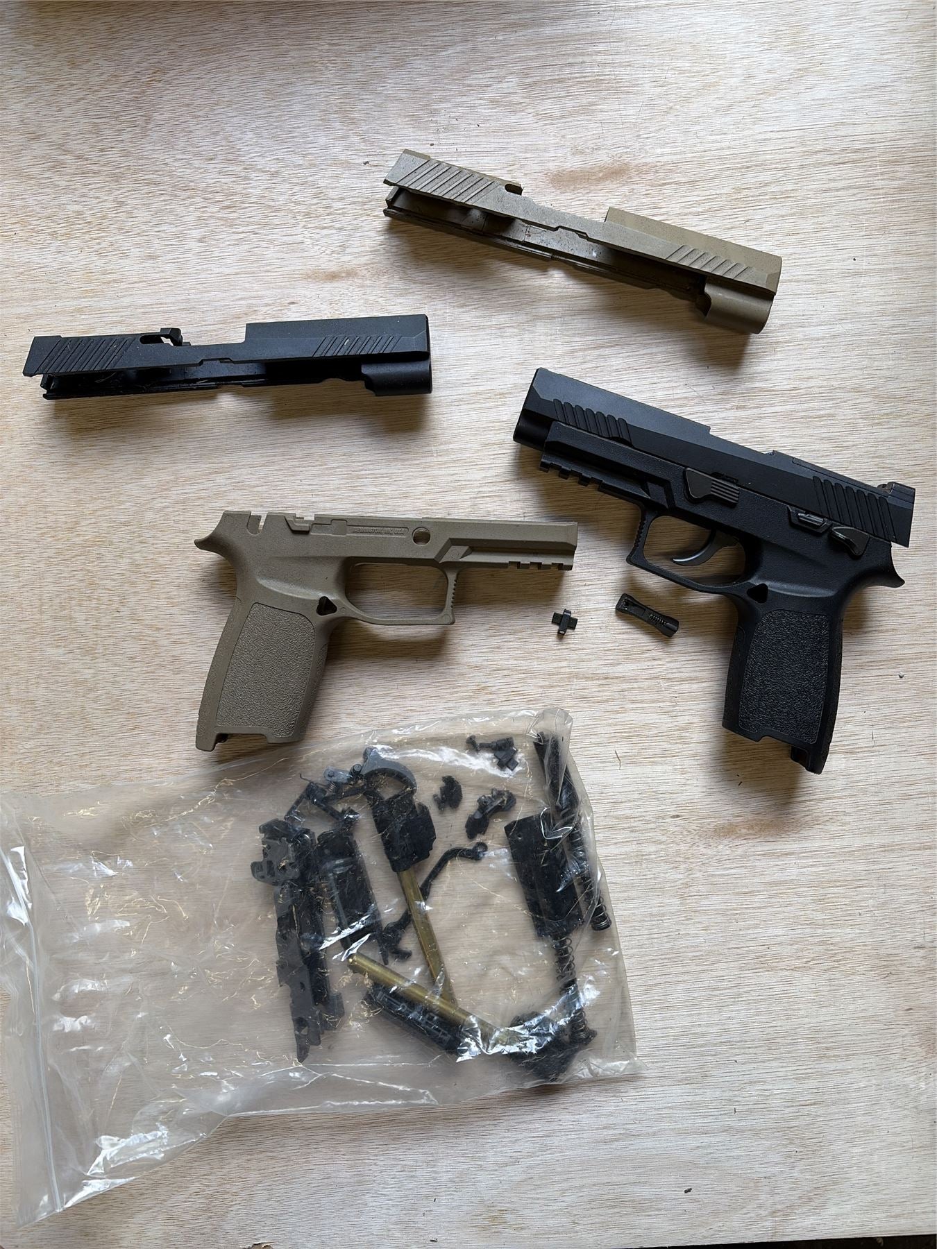 [Boneyard] AEG F17 Gas Blowback Pistol (Tan) - In pieces - possibly missing pieces