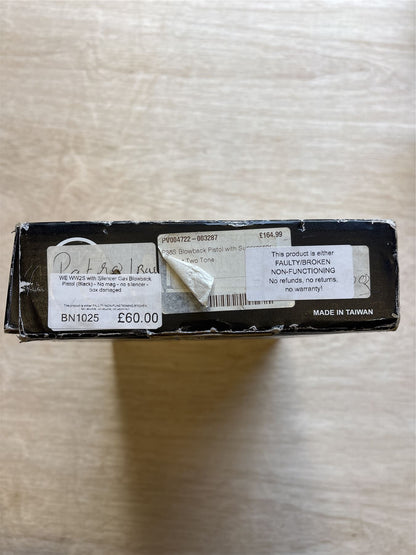 [Boneyard] WE WW2S with Silencer Gas Blowback Pistol (Black) - No mag - no silencer - box damaged