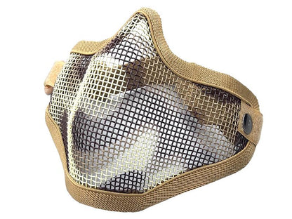 ACM V1 Strike Steel Half Face Mask (One Belt Version - Tan/Camo)