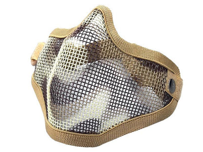 ACM V1 Strike Steel Half Face Mask (One Belt Version - Tan/Camo)