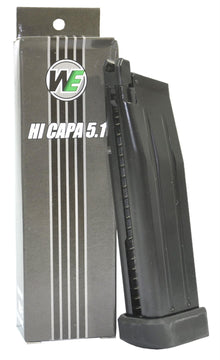 WE Hi-Capa 5.1/3.8/7.1 Gas Magazine (28+1 Rounds - Black - Metal)