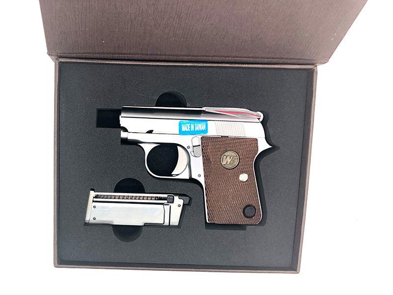 WE CT25 1908 Gas Blowback Pistol (Silver)