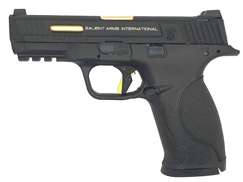 EMG Smith & Wesson M&P9 Gas Blowback Pistol (Licensed - SAI - Black with Competition Gold Trigger)
