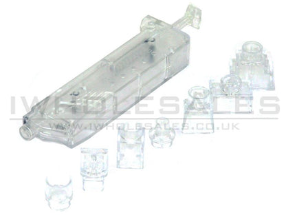 Battleaxe Speedloader 200 Rounds with 7 Front Extensions (White - B20)