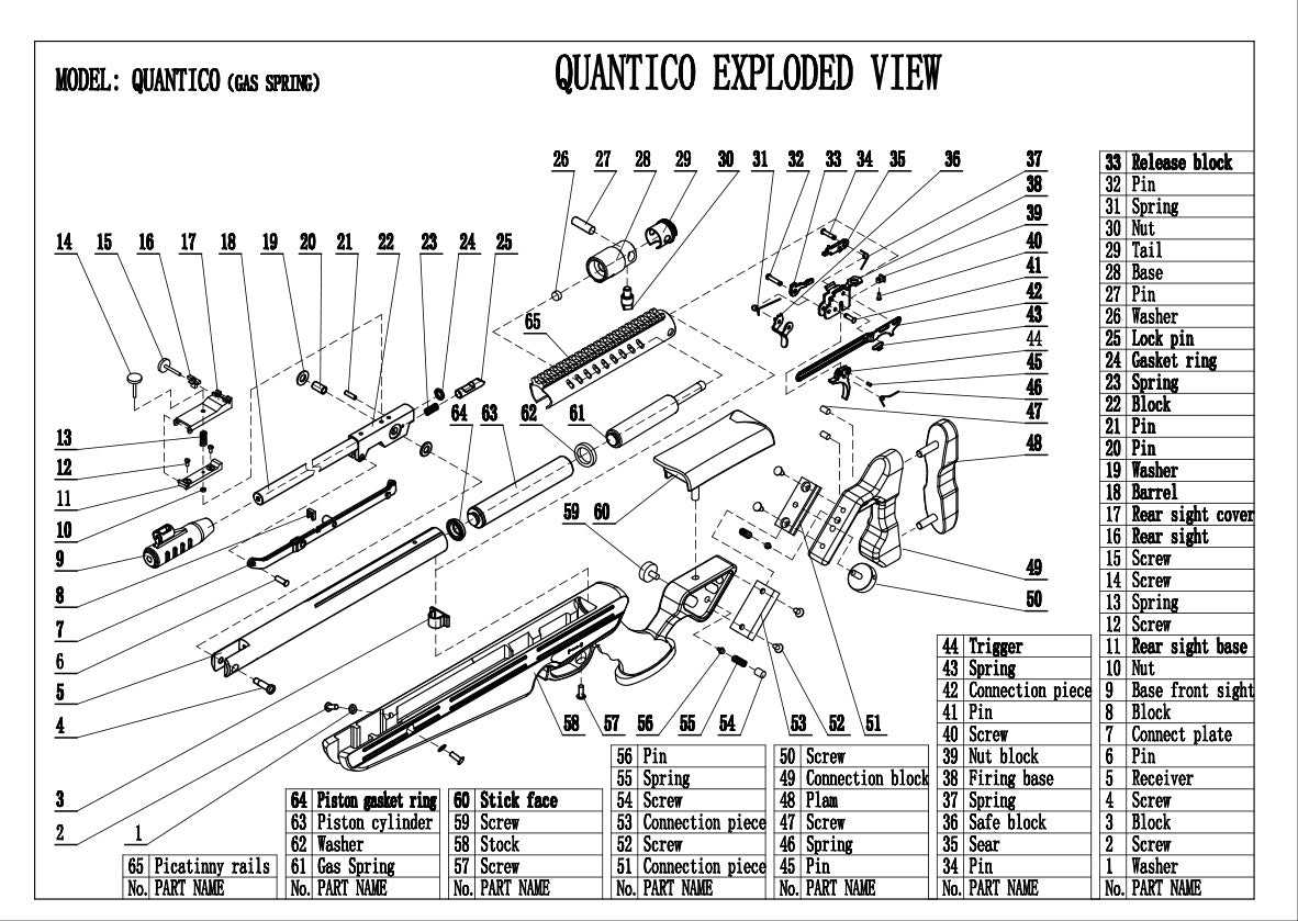 Bo Manufacture 5.5mm/.22 Quantico Break Barrel Air Rifle (16j - Black)