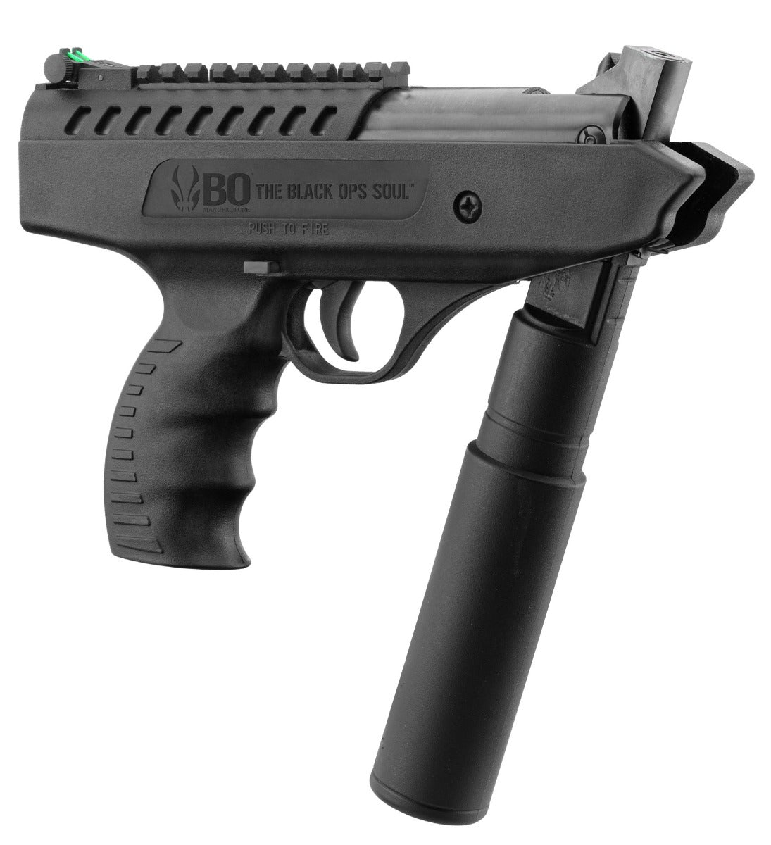Bo Manufacture 5.5mm/.22 Langley Break Barrel Air Pistol with Silencer (7.5j - Black)