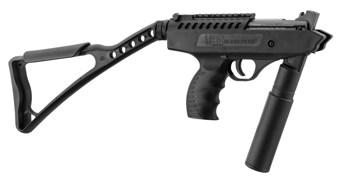 Bo Manufacture 5.5mm/.22 Langley Hitman Break Barrel Air Pistol with Silencer (7.5j - Black)