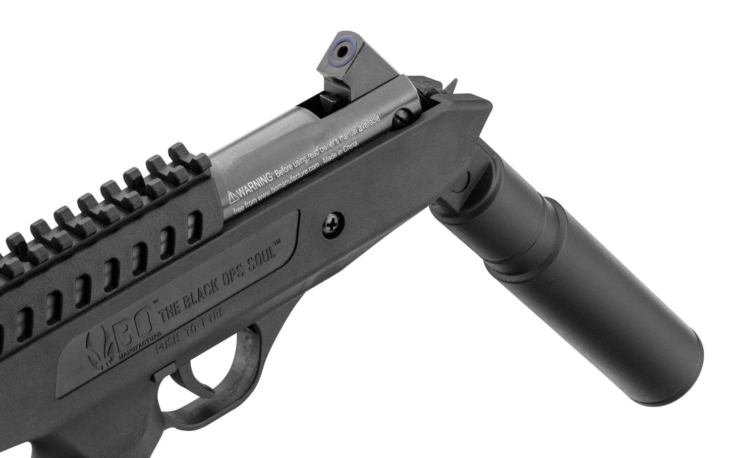 Bo Manufacture 5.5mm/.22 Langley Hitman Break Barrel Air Pistol with Silencer (7.5j - Black)