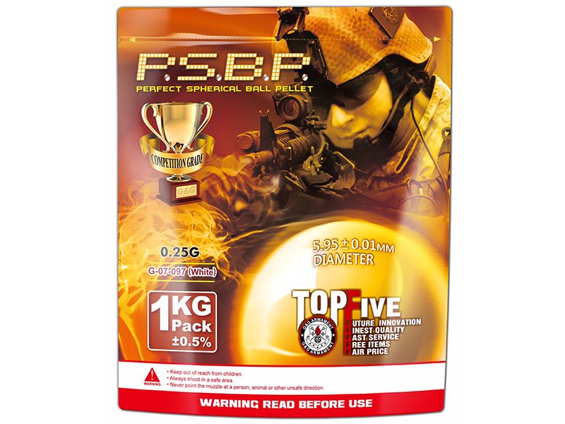 G&G Competition Grade 0.25g BB's (4000 - 1 Kilo) (G-07-97)