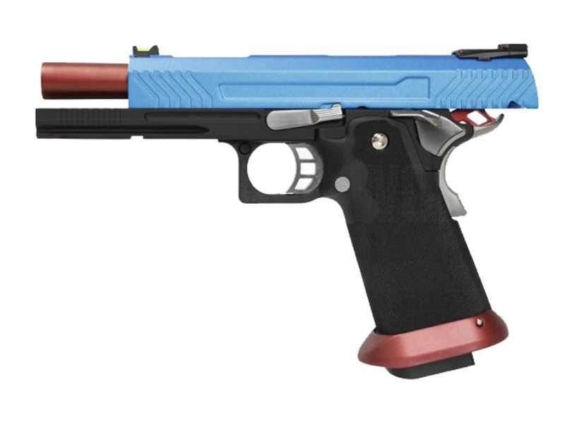 Armorer Works Custom Hi-Capa GBBP (Full Blue Slide - Red Barrel - AW-HX1105)