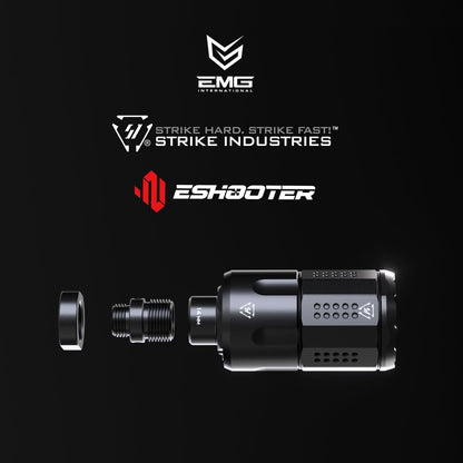 EMG x Strike Industries Linear Compensator with Built-In E-Shooter Flare Mono Tracer Unit - Black