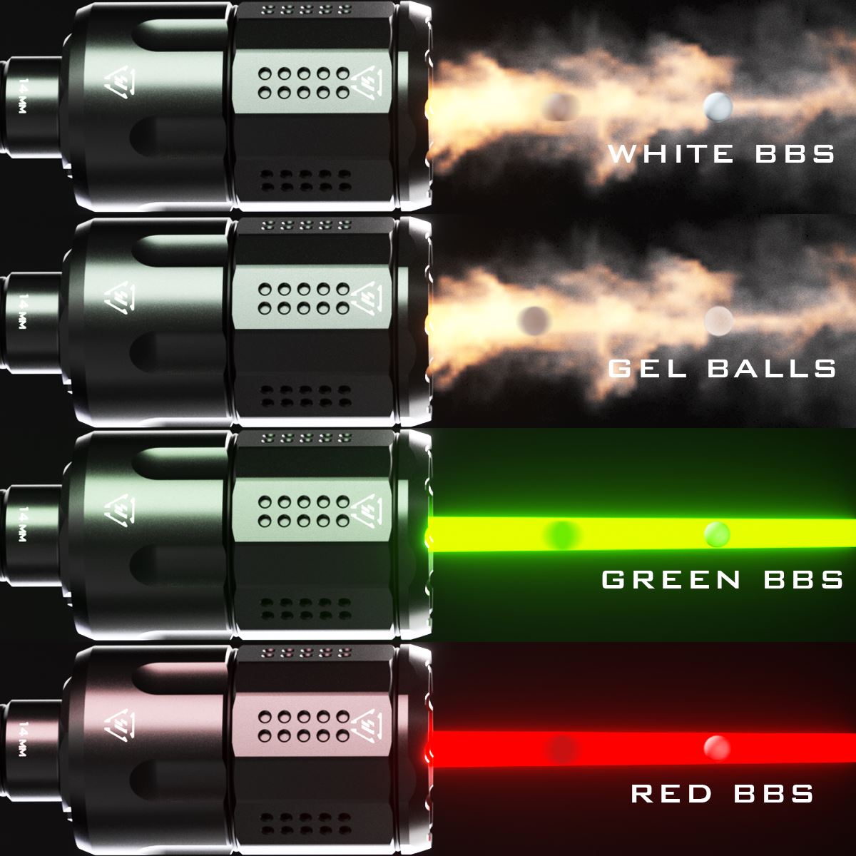 EMG x Strike Industries Linear Compensator with Built-In E-Shooter Flare Mono Tracer Unit - V704