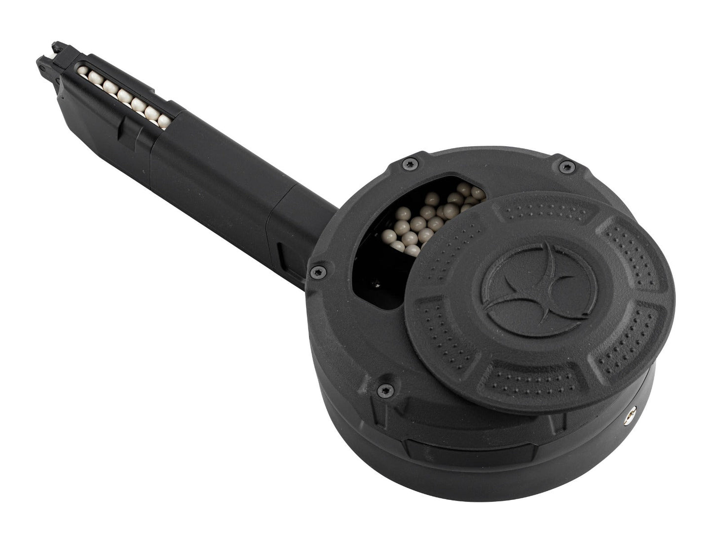 Action Army Ruger MKII Gas Drum Magazine (350 Rounds - Black)