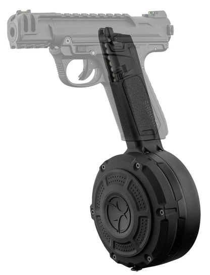 Action Army Ruger MKII Gas Drum Magazine (350 Rounds - Black)