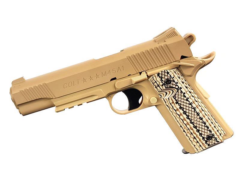 Colt M45A1 Co2 Pistol (Tan - Fixed Slide - Cybergun - 180313)