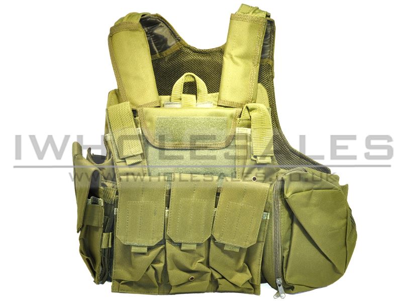Full Body Vest with Multi Pouch (OD - Green)