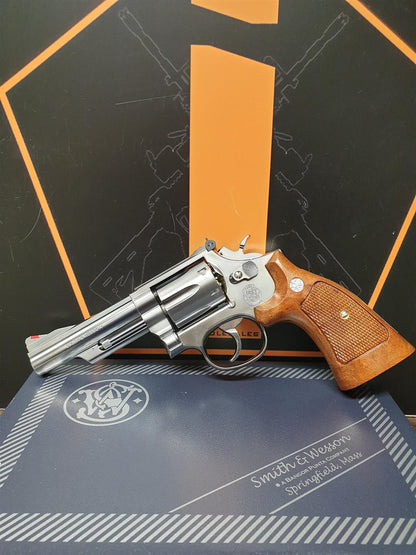 Tanaka S&W M66 4inch Gas Revolver (Silver/Chrome - Faux Wood Grip - Version 3)
