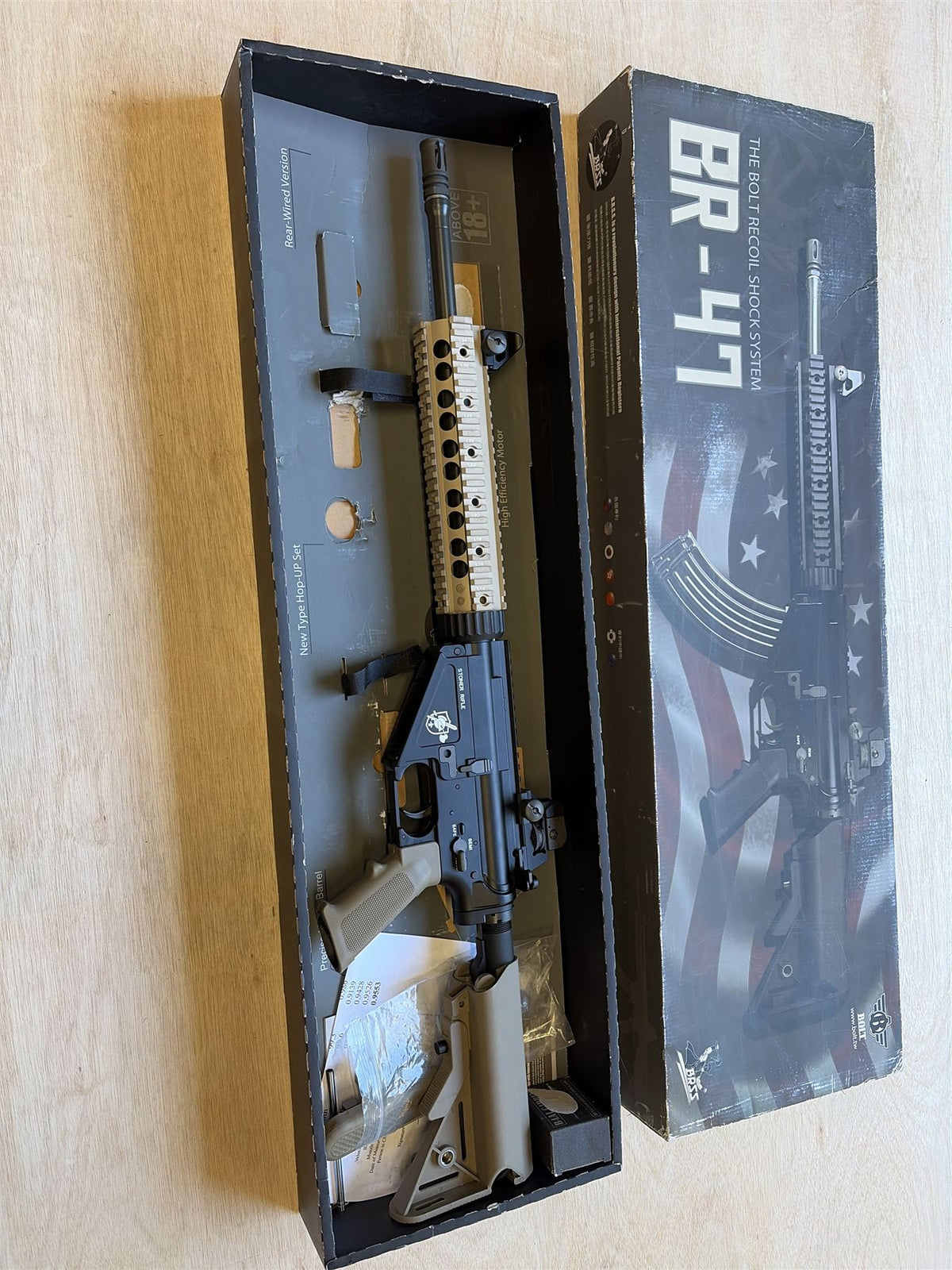 [Boneyard] Bolt KAC BR47 Stoner (BOLT-018) - Tan - Fires normally - missing minor hardware