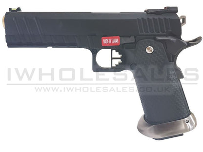 [Discontinued] Armorer Works Custom 'Custom Combat' Hi-Capa GBBP (Full Black Slide - Black Frame - Gold Barrel - AW-HX2203)