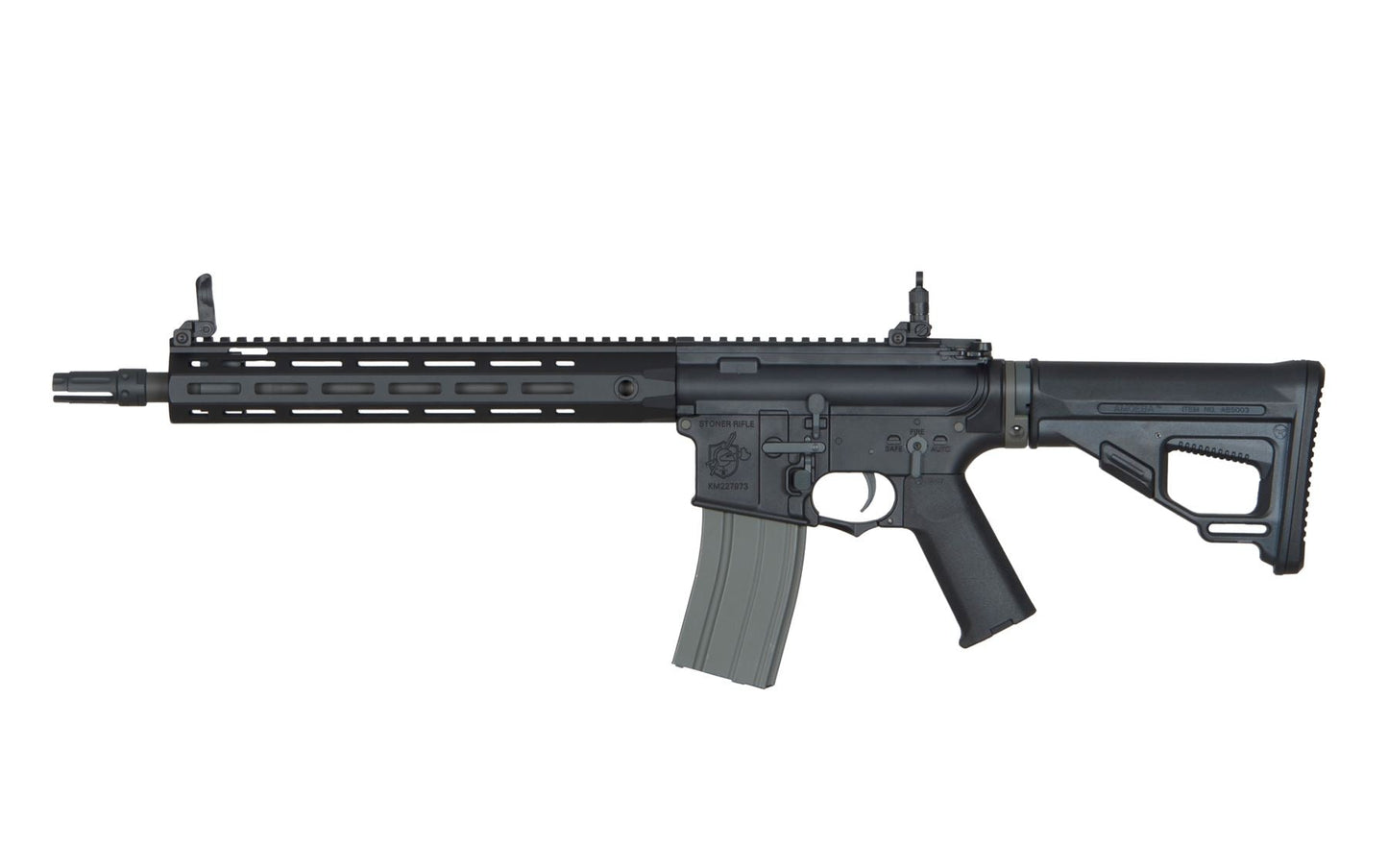 Ares Amoeba Octaarms Pro SR16 AEG with EFCS Unit (Metal Rail, Polymer Receiver - Black - Long - AR-071 - Black)