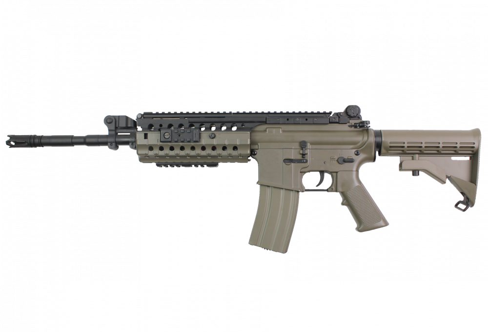 Double Bell M4 RIS (Metal/Polymer - Tan - inc. LIPO Bat. and Charger - BYT-05T)