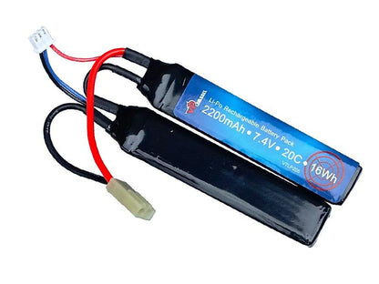 ACM LiPo 7.4v 2200mAh 20c/40c Battery (2 Way Split)