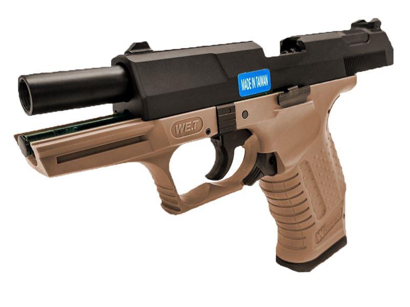 WE KRATOS 'God of War' GBB Pistol (Black Metal Side - Tan Body)