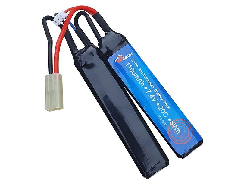 ACM LiPo 7.4v 1100Mah 20C/40C Battery (2 Way Split)